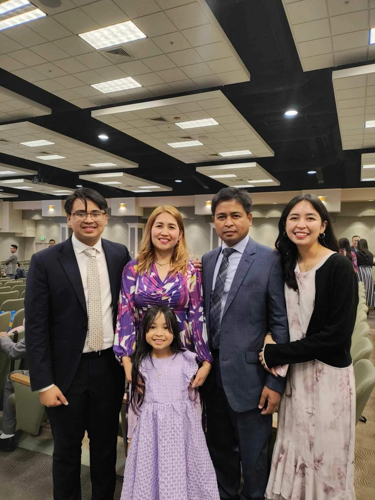 Marjorie Ocon with her family, who work together in the home